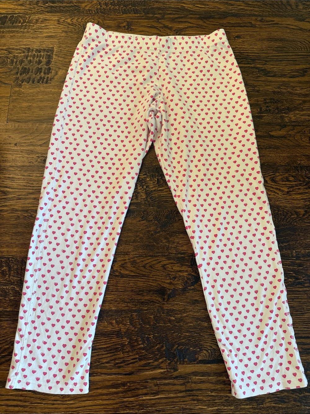 Roller Rabbit White Pajama Bottoms with Pink Heart Print